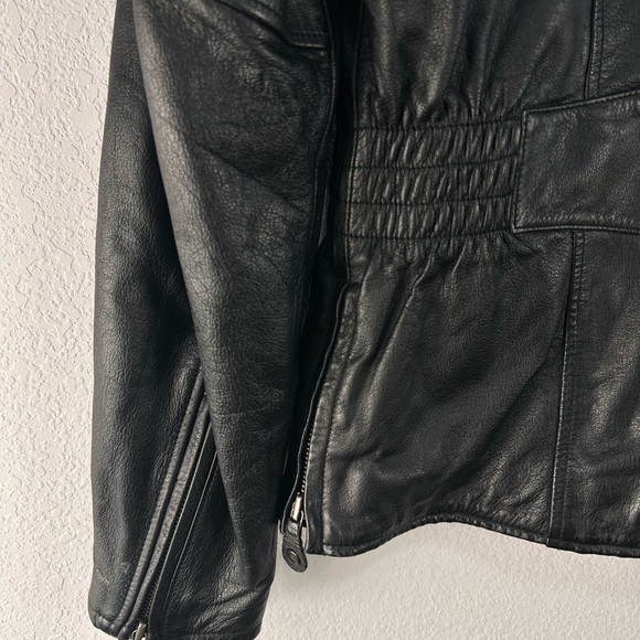 Harley-Davidson Black Leather Jacket Sz M - Picture 7 of 8